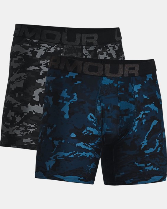 男士UA Tech™ Boxerjock® 6英寸內褲–兩條裝, Black, pdpMainDesktop image number 2